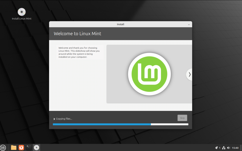 Linux Mint install on your system